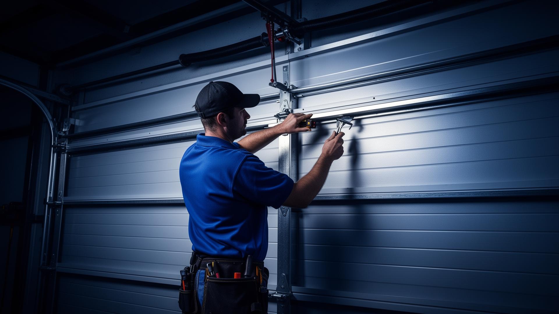 Professional garage door technician